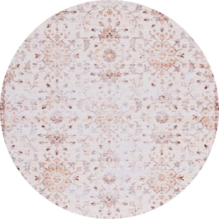 Safavieh 6 x 6 ft. Tucson Traditional Power Loomed Round Rug; Beige & Gold TSN179B-6R